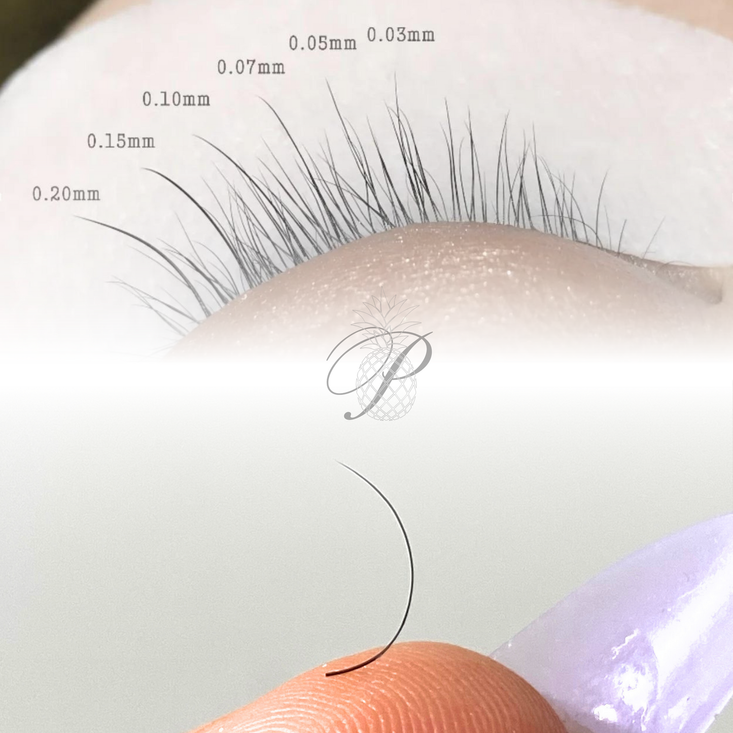 Mixed Size - Soft Flat Classic Tray - Ultra Matte Flat Base Lash 0.15 - Pinneacle Lash Extension Supply