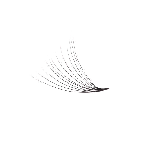 12D Volume | 1200 Premade Volume Fans - 8 sizes in 1 box | Lengths : 9-16mm | Round Box