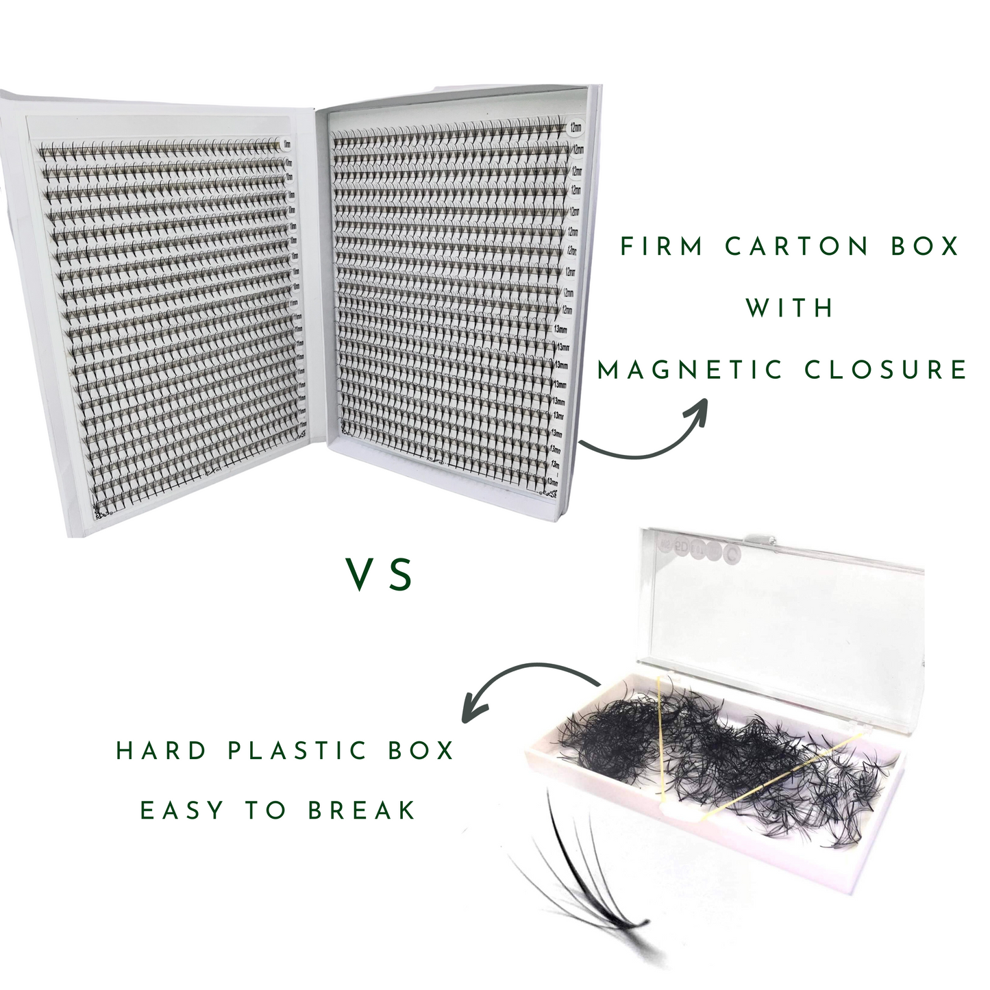 XXL Box 1200 Fans | 6D volume | 40 Lines| 8 sizes in 1 | Premade Volume Fans