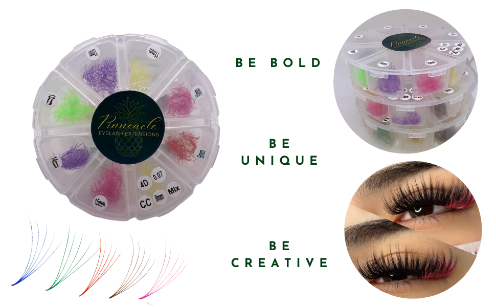 Colored Fans - 1200 Fans - 8 Sizes In 1 Box - 4D Volume