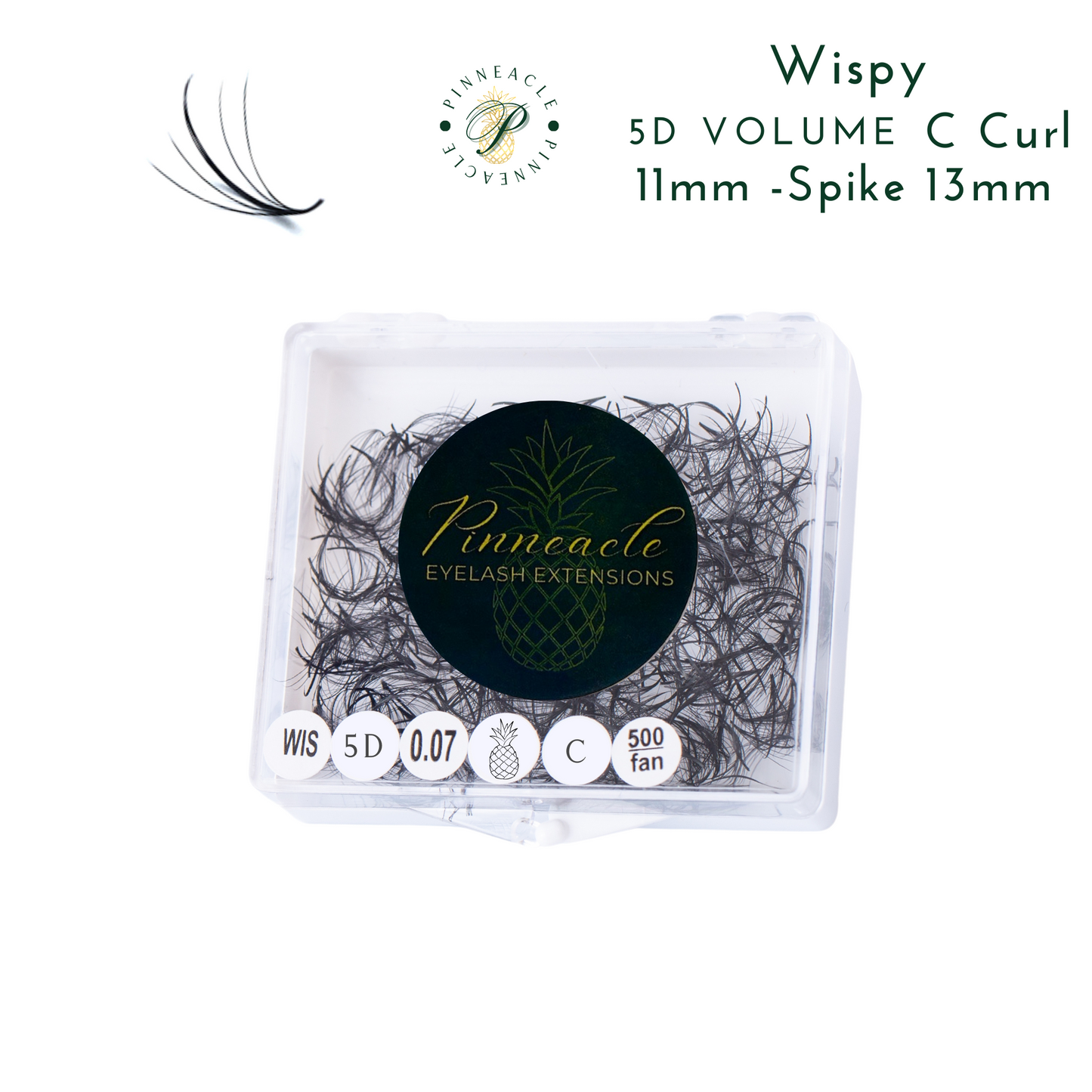 Wispy 500 Fans | 5D volume | C curl | 11mm (spike 13mm)