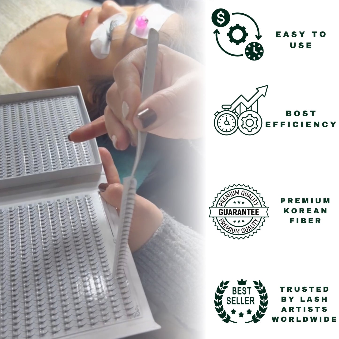 XXL Box 1200 Fans | 6D volume | 40 Lines| 8 sizes in 1 | Premade Volume Fans