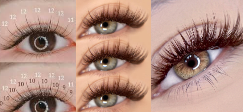 XXL Box | Wispy 1200 Fans | Brown | 5D Volume |  40 Lines | 5 sizes in 1 | Premade Volume Fans Eyelash Extensions