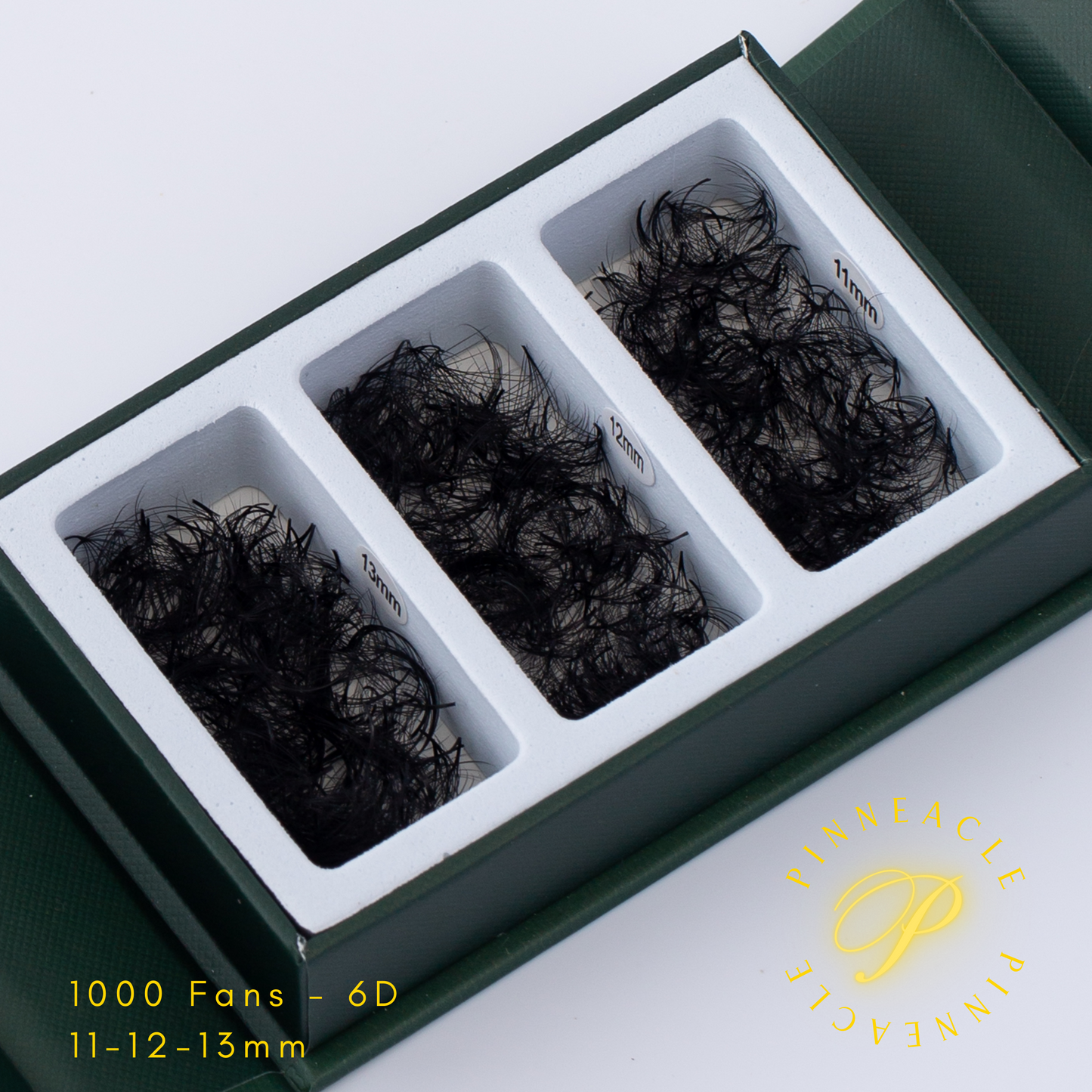 1000 Fans - 3 sizes in 1 box - 0.07 - 6D volume (11-12-13mm)