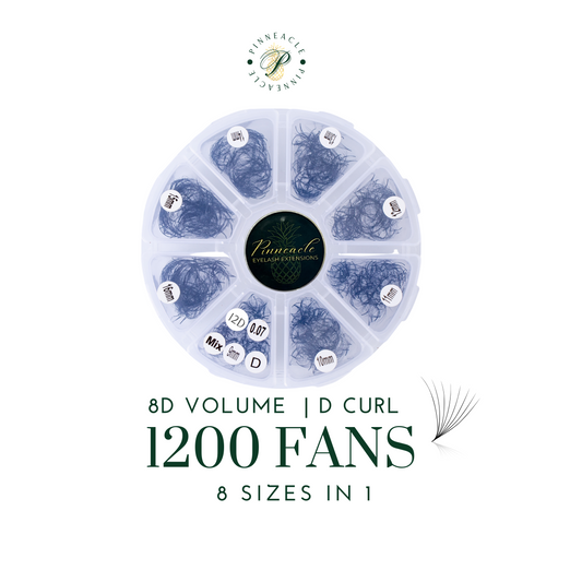 1200 Premade Volume Fans - 8 sizes 1 in box | 9-16mm | 8D