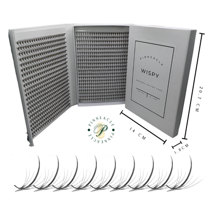 XXL Box | Wispy 1200 Fans | 7D volume | 40 Lines| 4 sizes in 1 | Wispy Premade Volume Fans