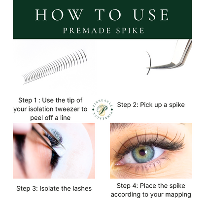 Brown Premade Wet Spike - 5D Closed Tip Spike For Professional Eyelash Extensions